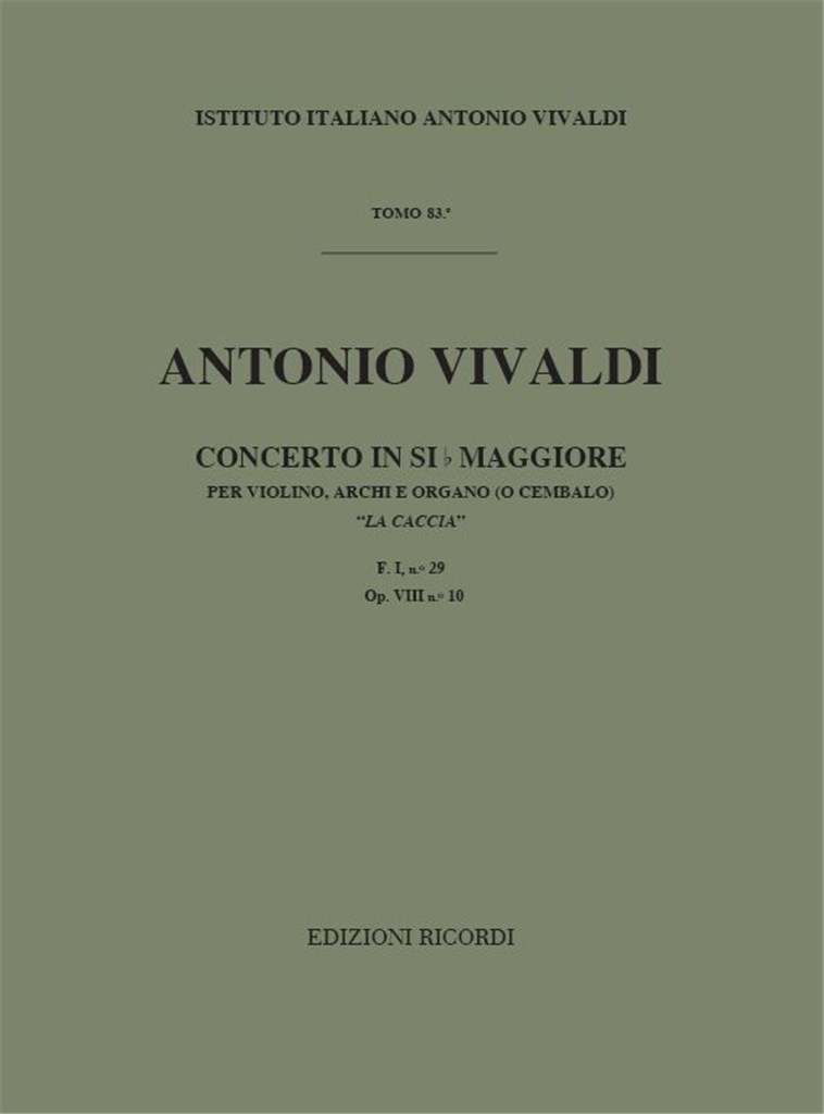 Concerti Per Vl., Archi E B.C.: In Si Bem. 'La